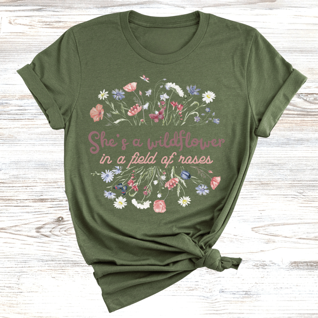 Wildflower Among Roses T-Shirt