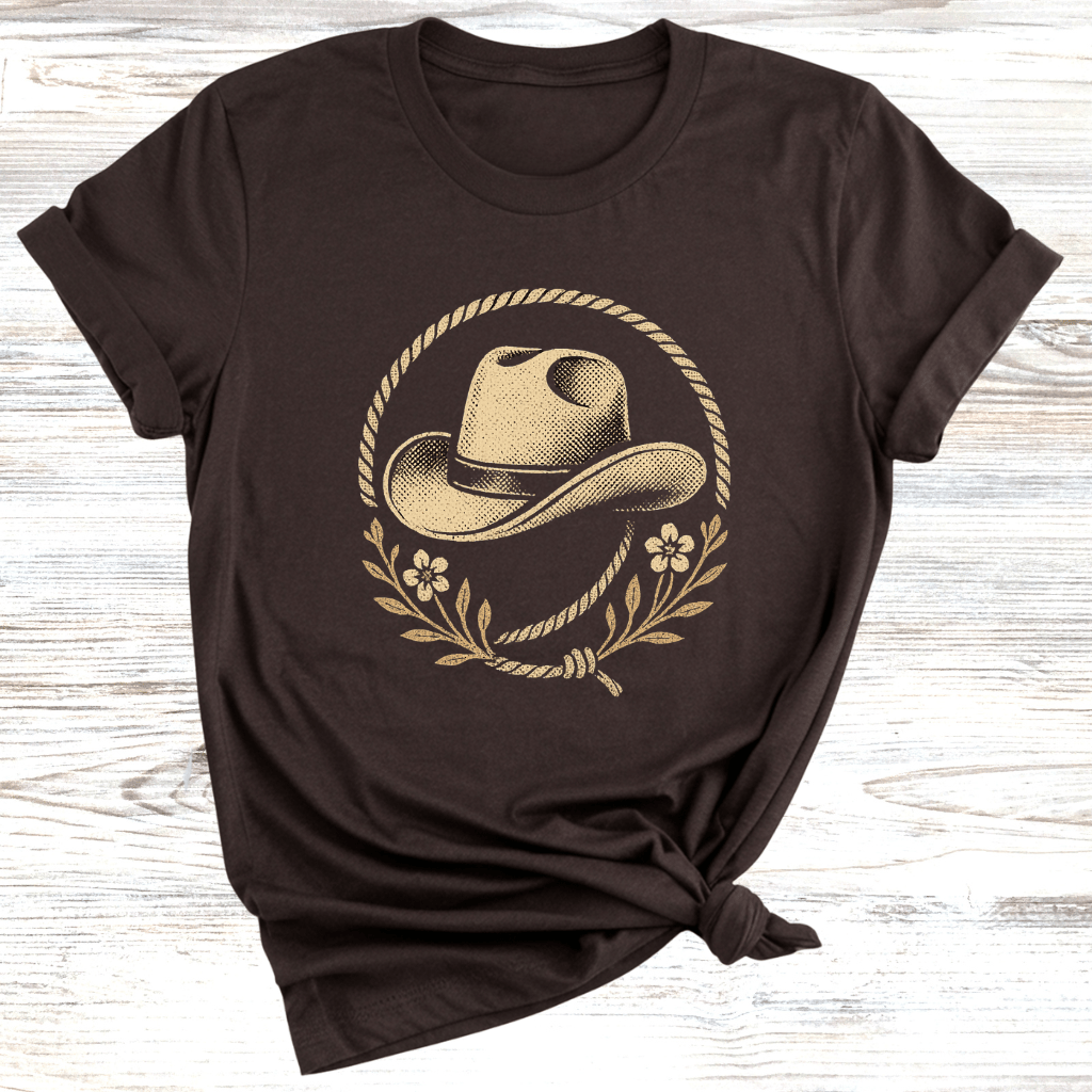 Cowgirl Hat Wreath T-Shirt
