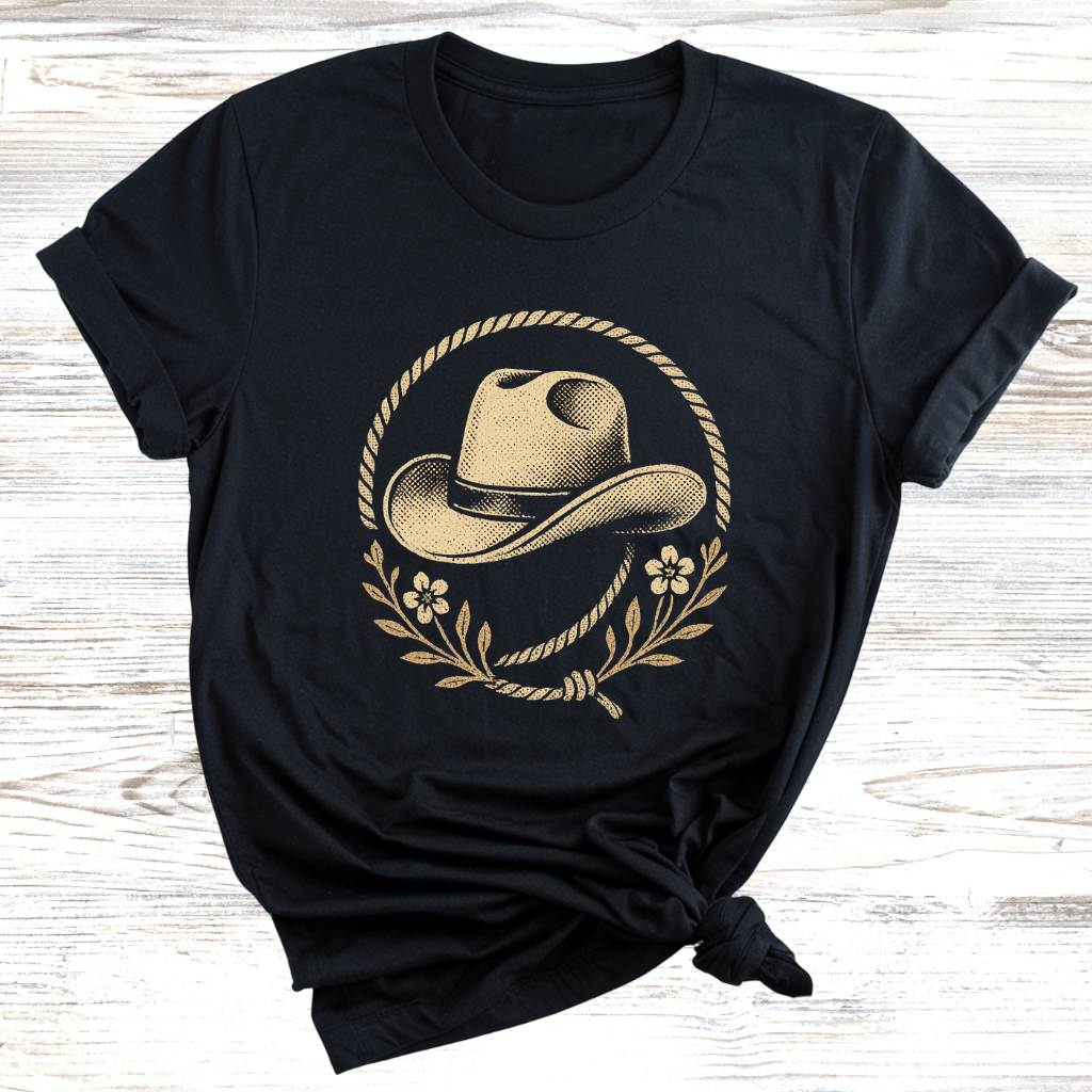 Cowgirl Hat Wreath T-Shirt
