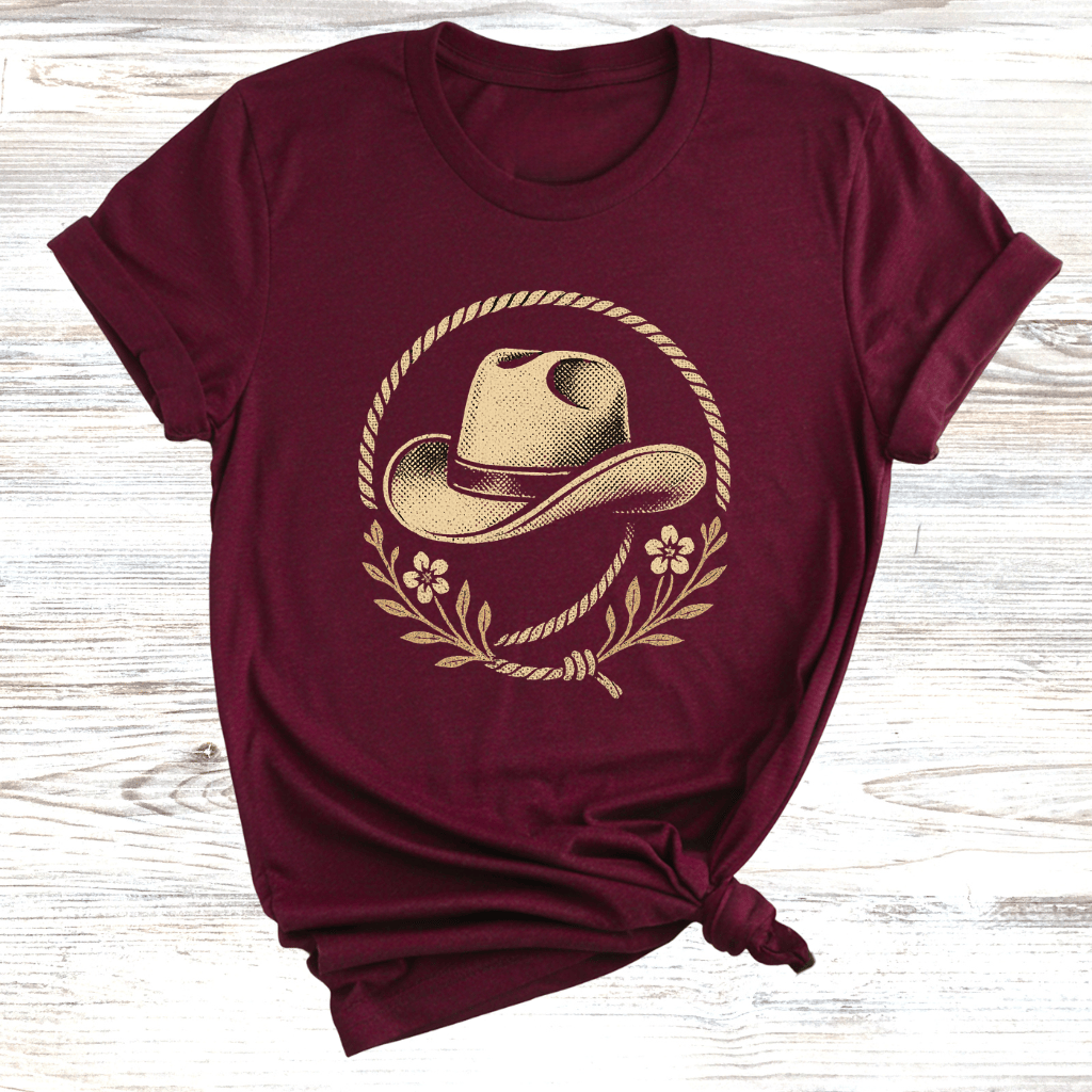 Cowgirl Hat Wreath T-Shirt