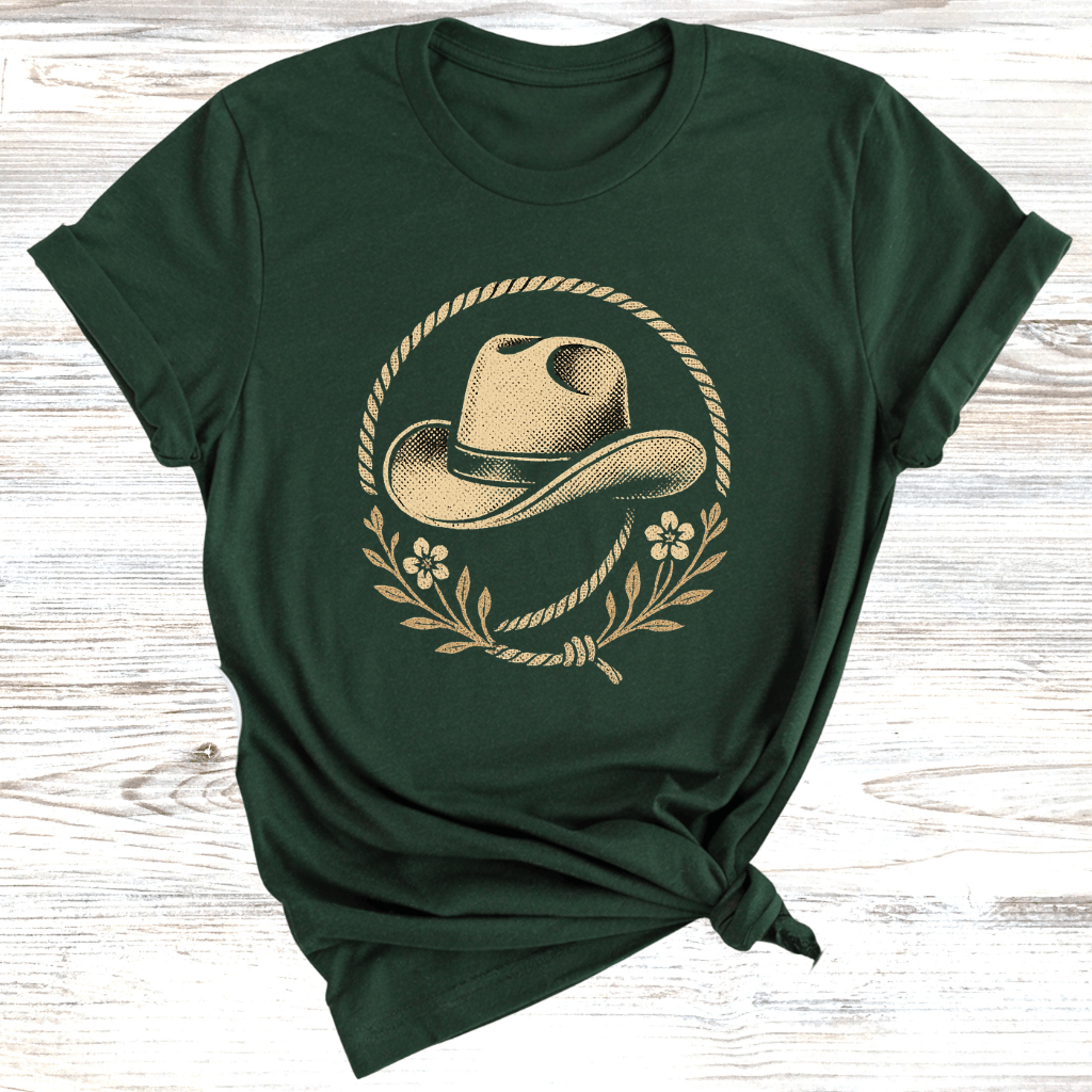 Cowgirl Hat Wreath T-Shirt