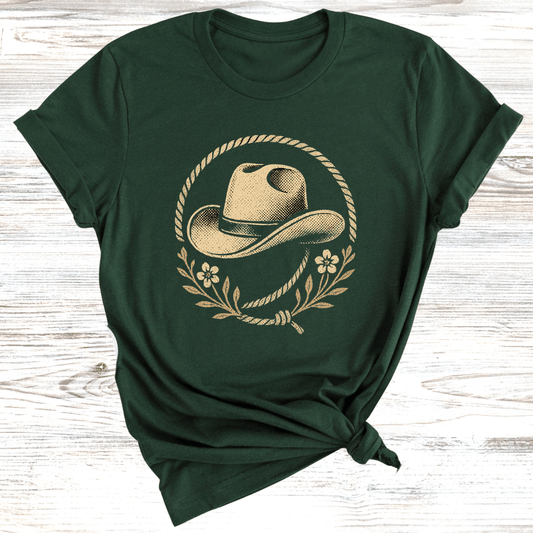 Cowgirl Hat Wreath T-Shirt