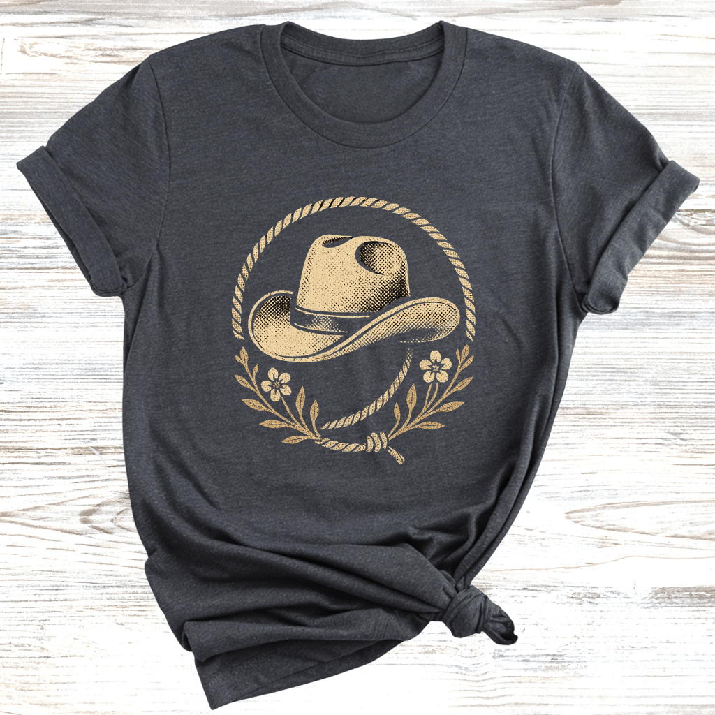 Cowgirl Hat Wreath T-Shirt