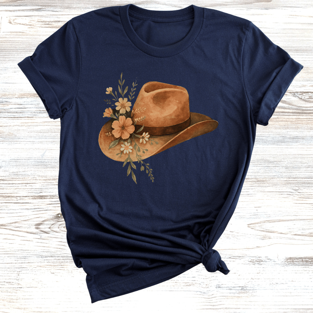 Floral Cowgirl Hat T-Shirt
