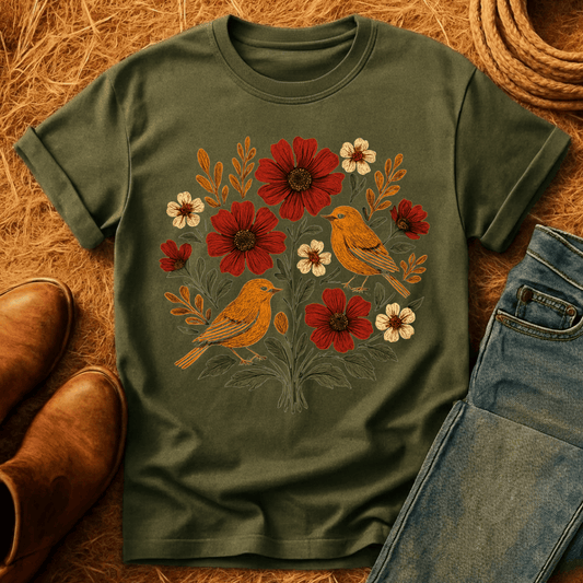 Floral Bird T-Shirt