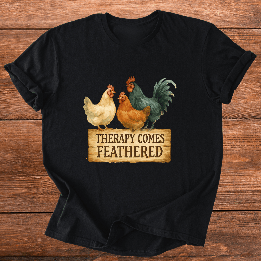 Therapy Comes Feathered T-Shirt