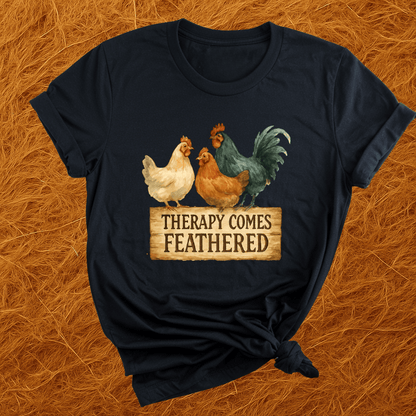 Therapy Comes Feathered T-Shirt