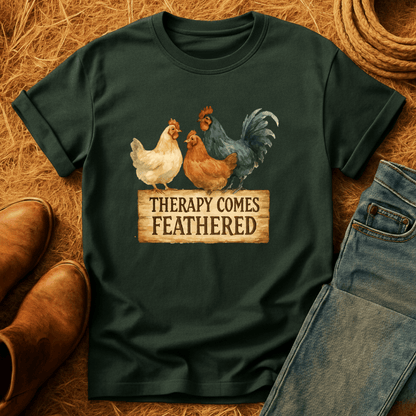 Therapy Comes Feathered T-Shirt