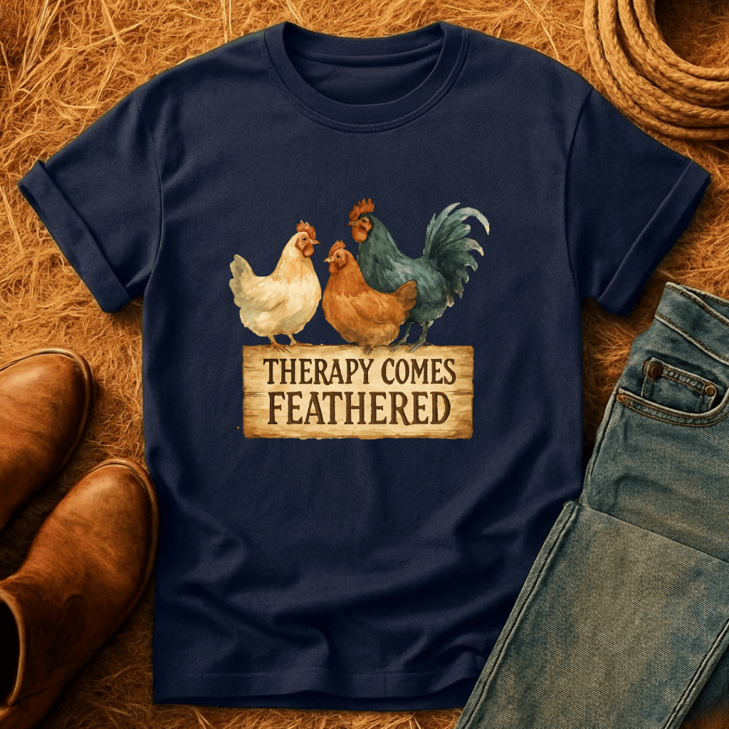 Therapy Comes Feathered T-Shirt