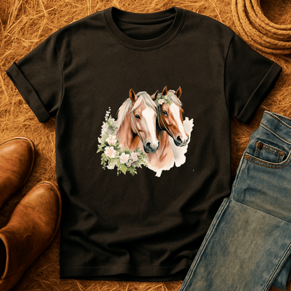 Floral Horse Models T-Shirt