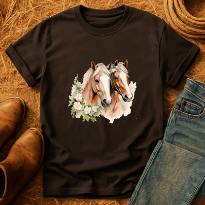 Floral Horse Models T-Shirt