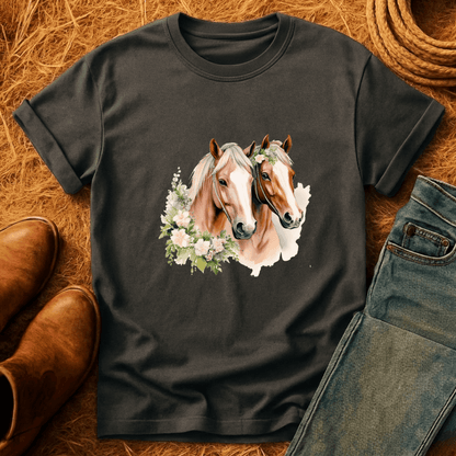 Floral Horse Models T-Shirt