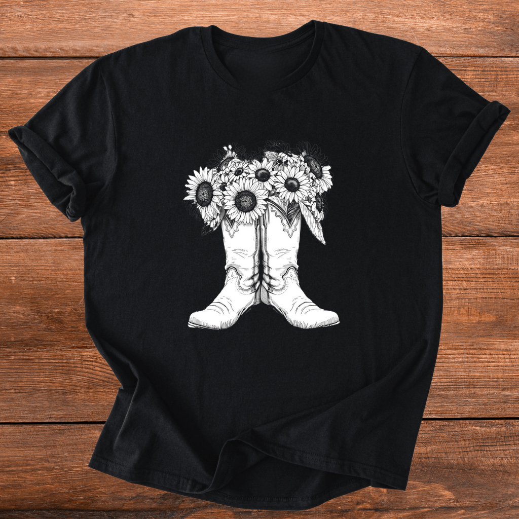 Sunflower Boots T-Shirt