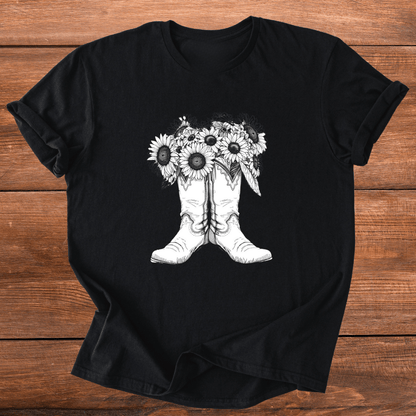 Sunflower Boots T-Shirt