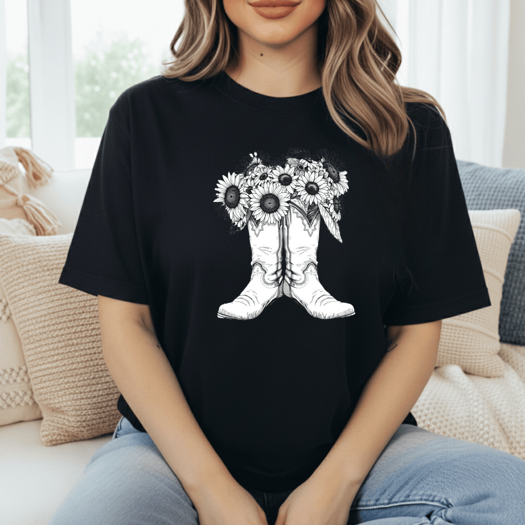 Sunflower Boots T-Shirt