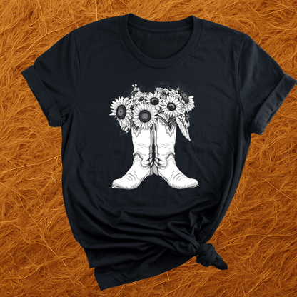 Sunflower Boots T-Shirt