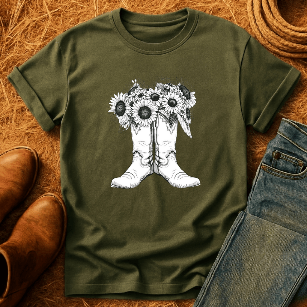 Sunflower Boots T-Shirt
