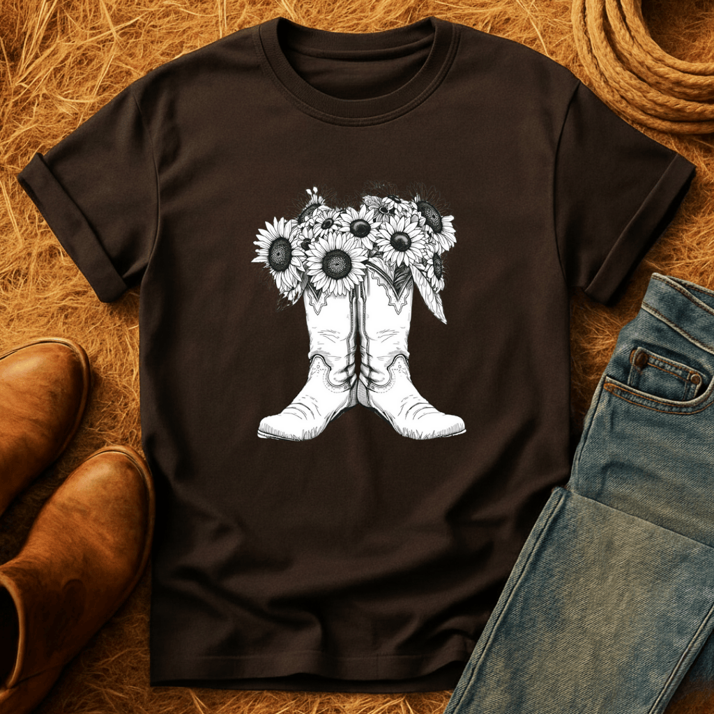 Sunflower Boots T-Shirt