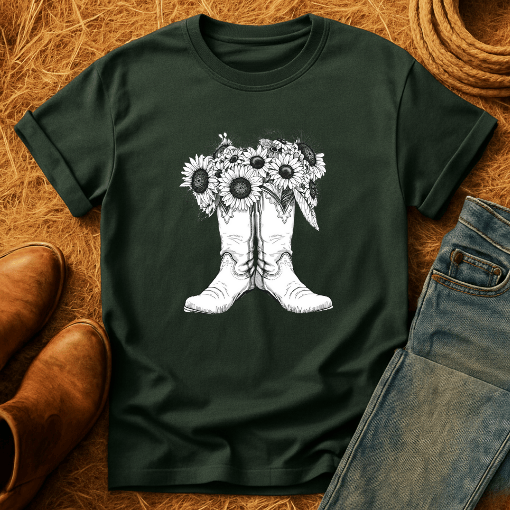 Sunflower Boots T-Shirt