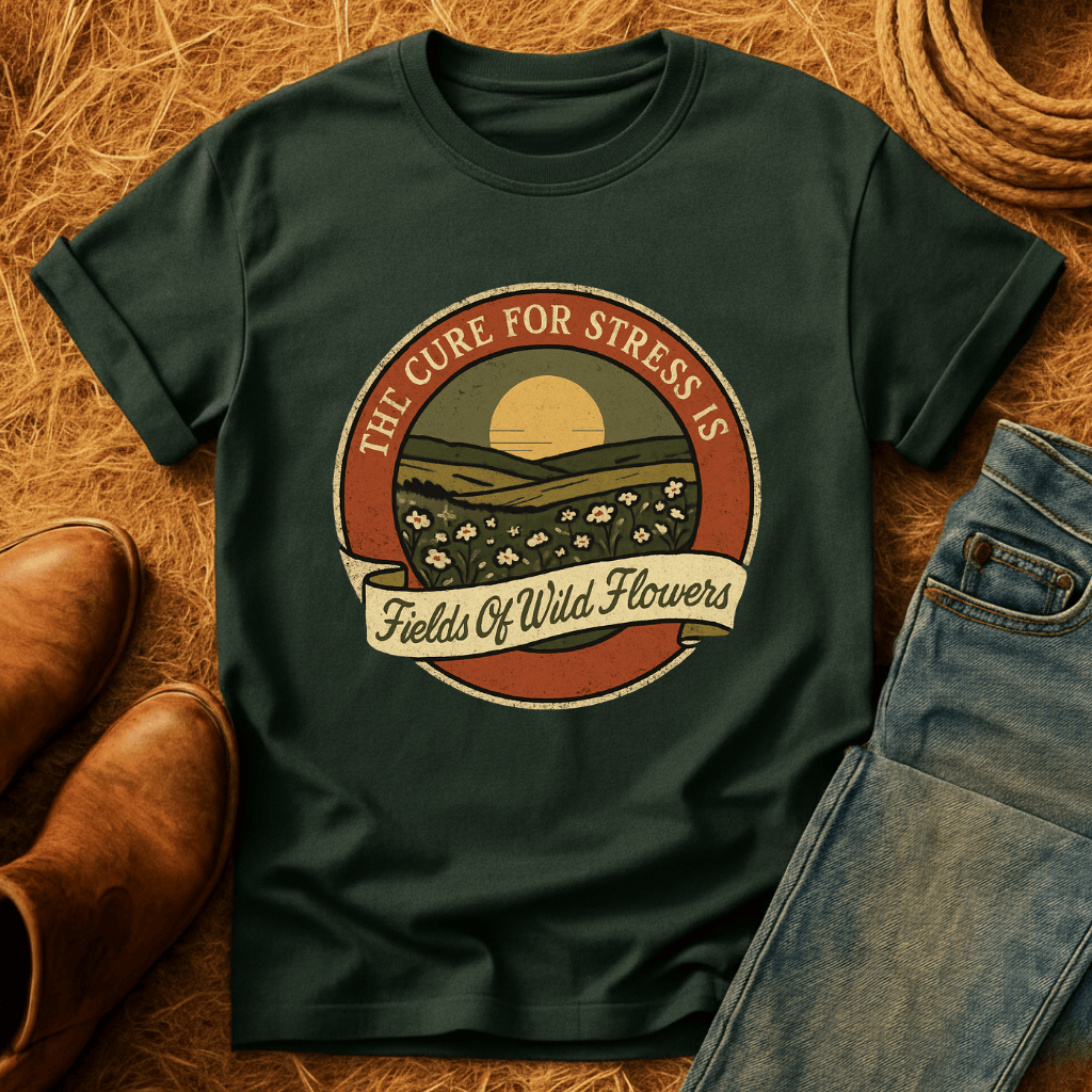 Wildflower Field Cures Stress T-Shirt