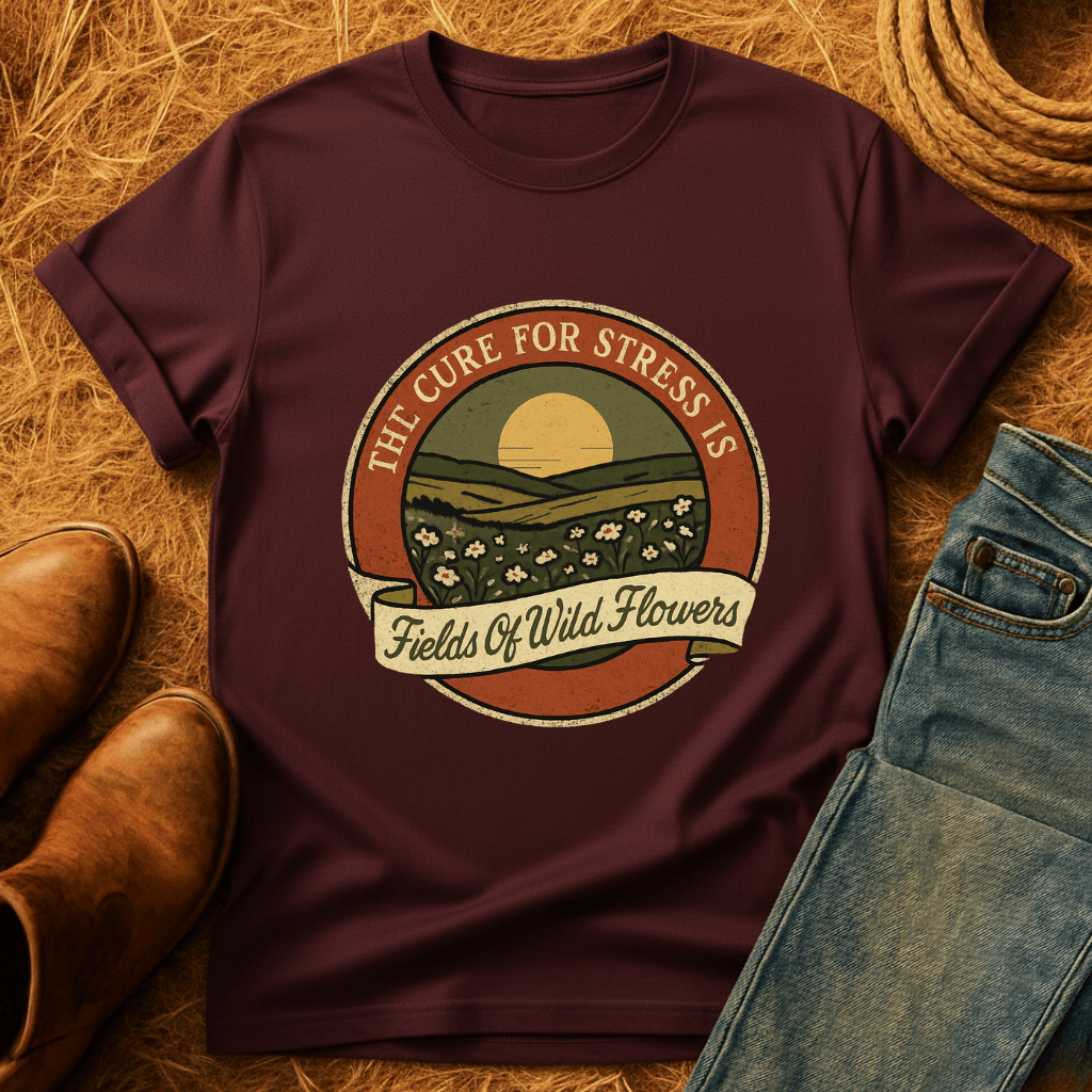 Wildflower Field Cures Stress T-Shirt