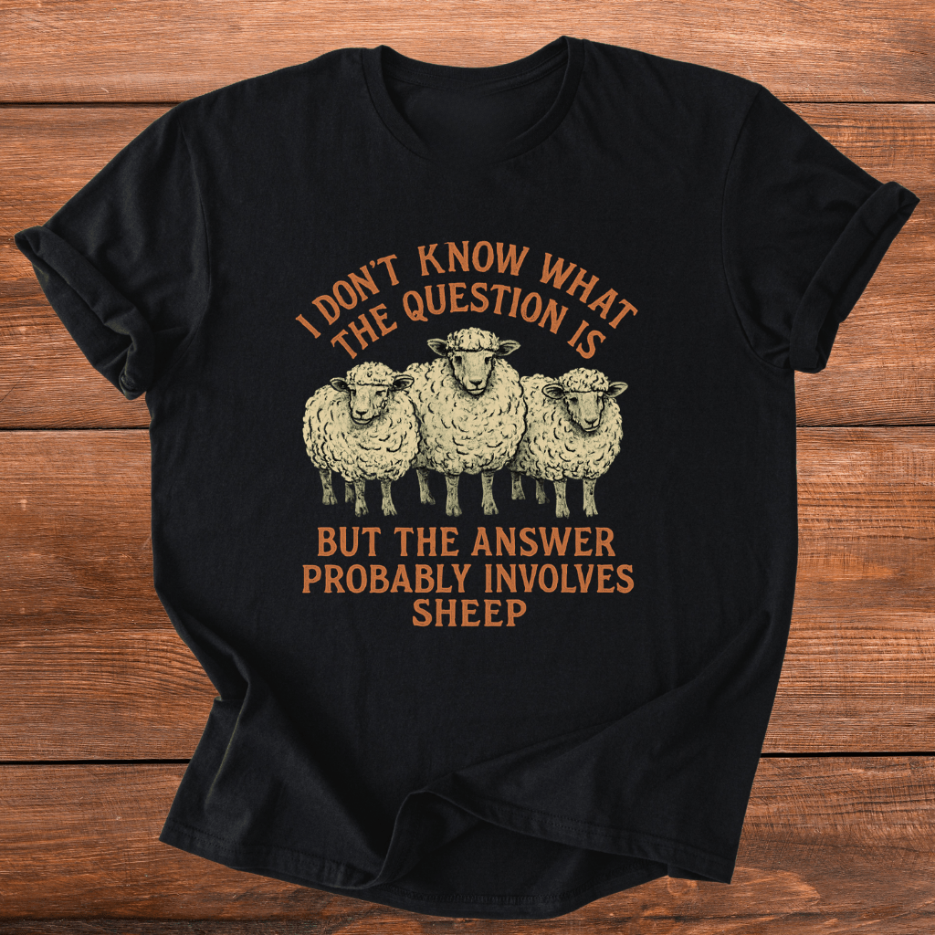 Answer Involves Sheep T-Shirt