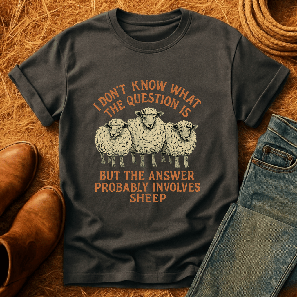 Answer Involves Sheep T-Shirt