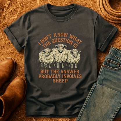 Answer Involves Sheep T-Shirt