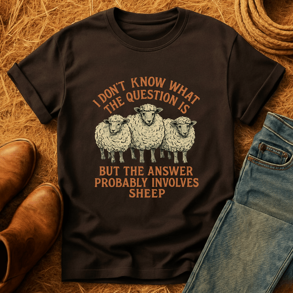 Answer Involves Sheep T-Shirt