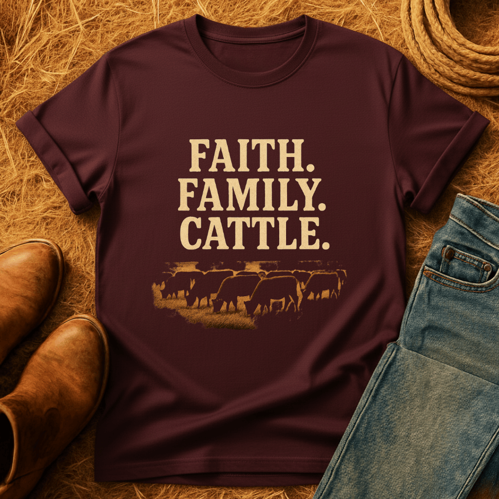 Faith. Family. Cattle T-Shirt