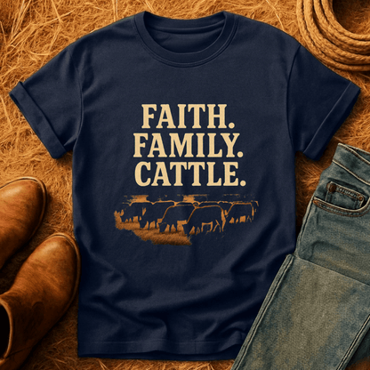 Faith. Family. Cattle T-Shirt
