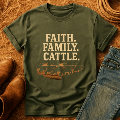 Faith. Family. Cattle T-Shirt