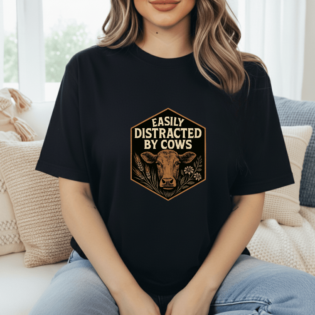 Easily Distracted By Cows T-Shirt