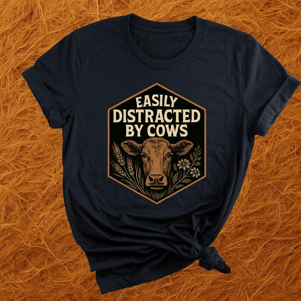 Easily Distracted By Cows T-Shirt