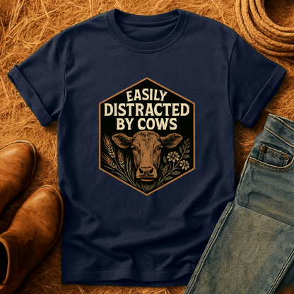 Easily Distracted By Cows T-Shirt
