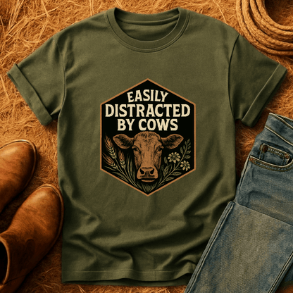 Easily Distracted By Cows T-Shirt