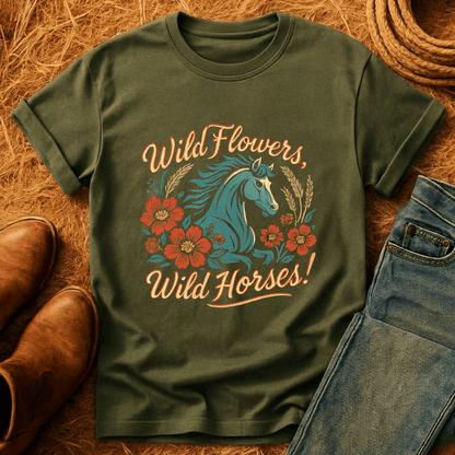 Wild Flowers, Wild Horses T-Shirt