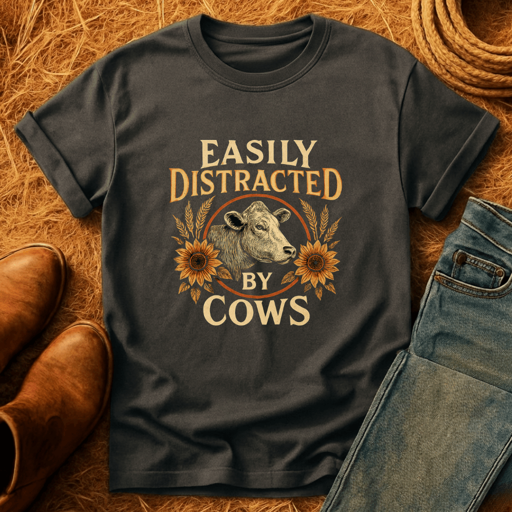 Easily Distracted By Cows T-Shirt