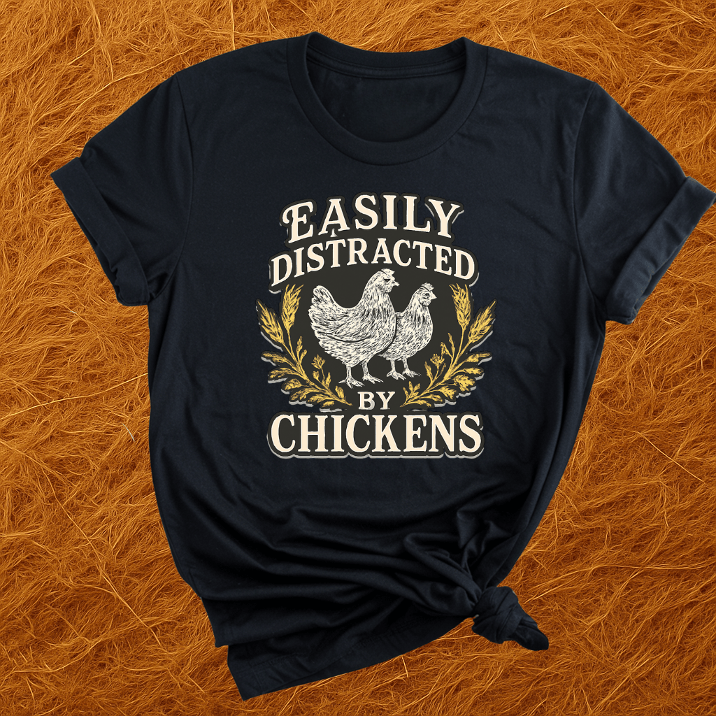 Easily Distracted By Chickens T-Shirt