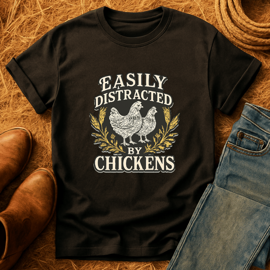 Easily Distracted By Chickens T-Shirt