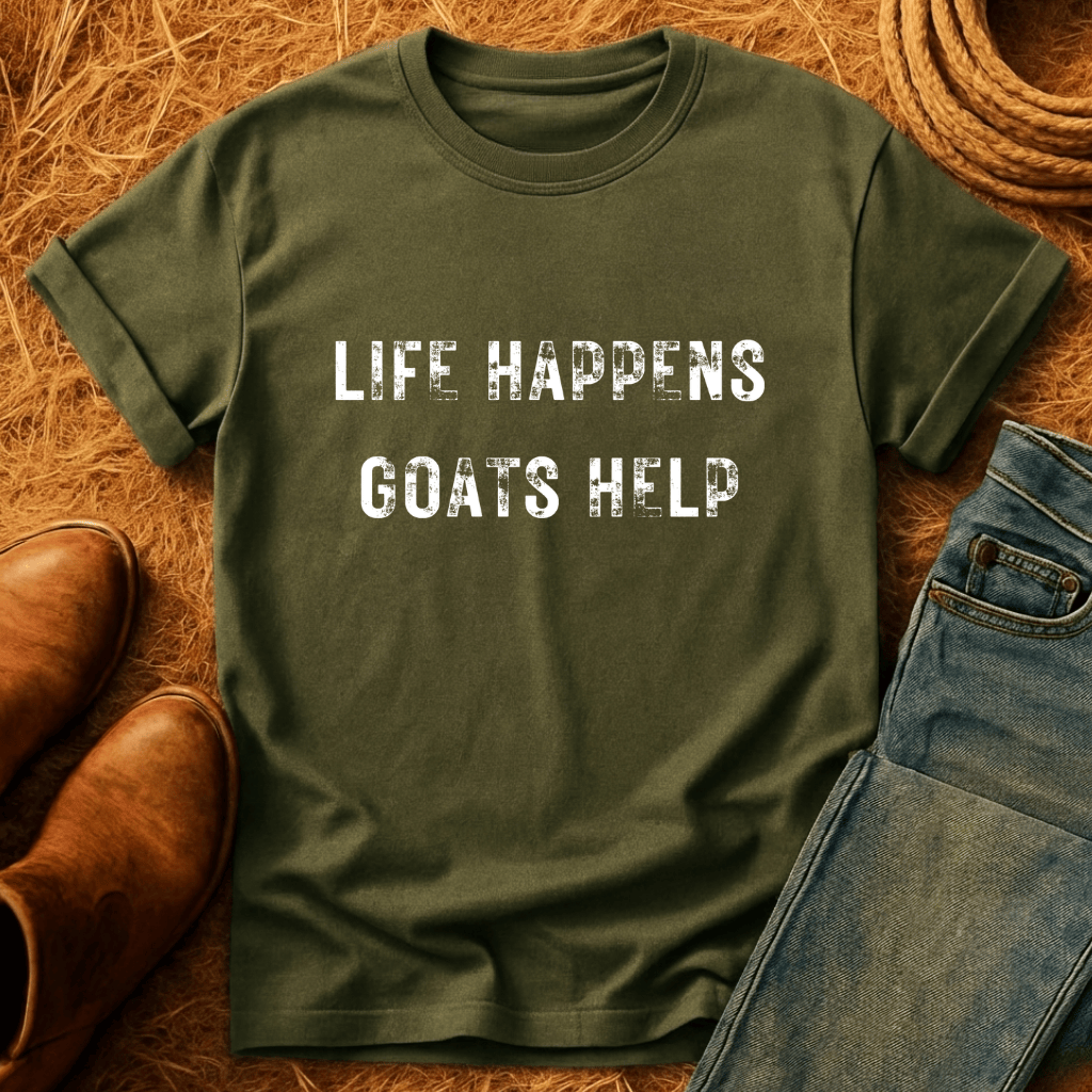 Life Happens. Goats Help. T-Shirt