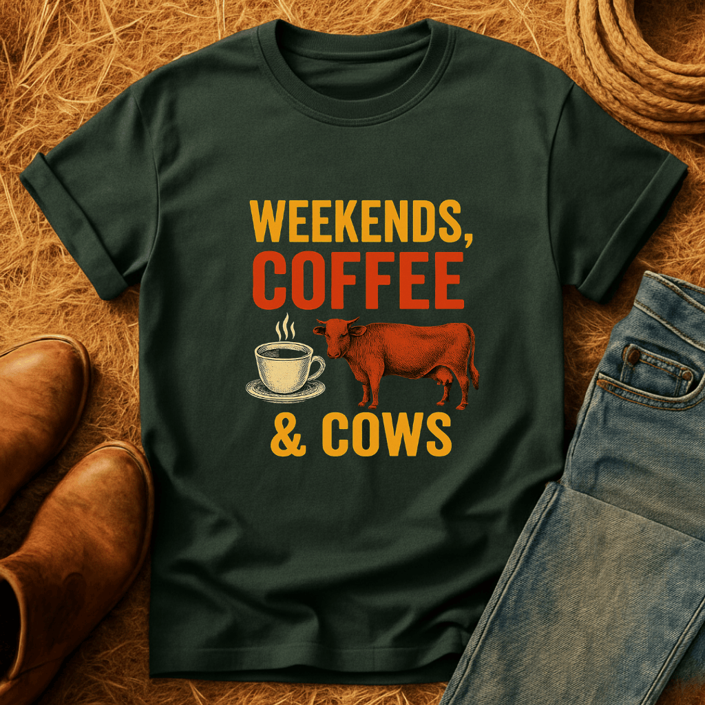 Weekends, Coffee & Cows T-Shirt