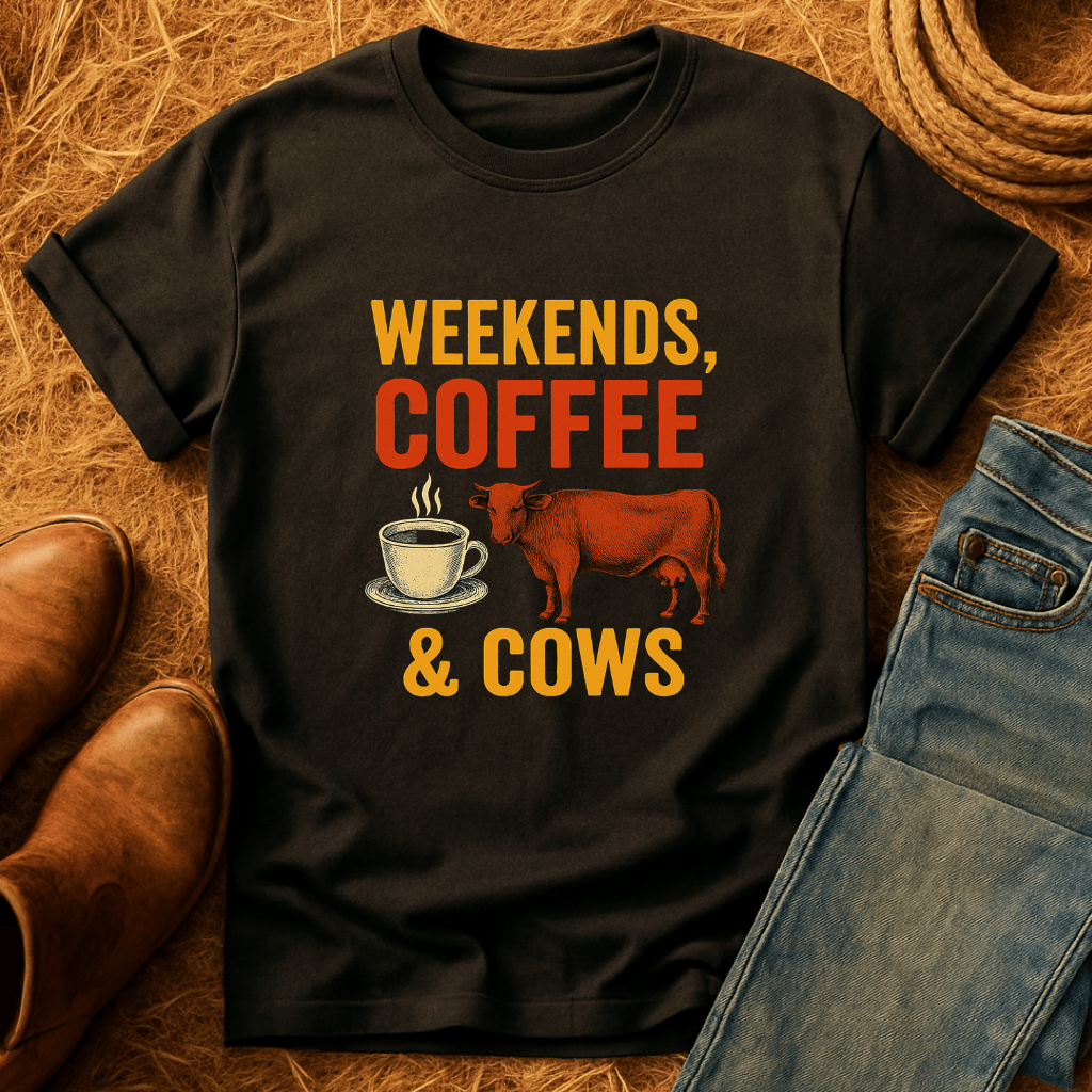 Weekends, Coffee & Cows T-Shirt