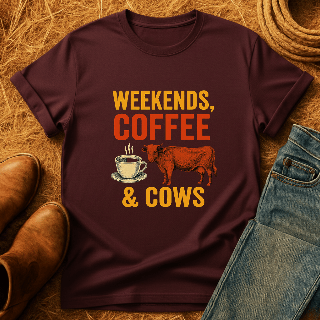 Weekends, Coffee & Cows T-Shirt