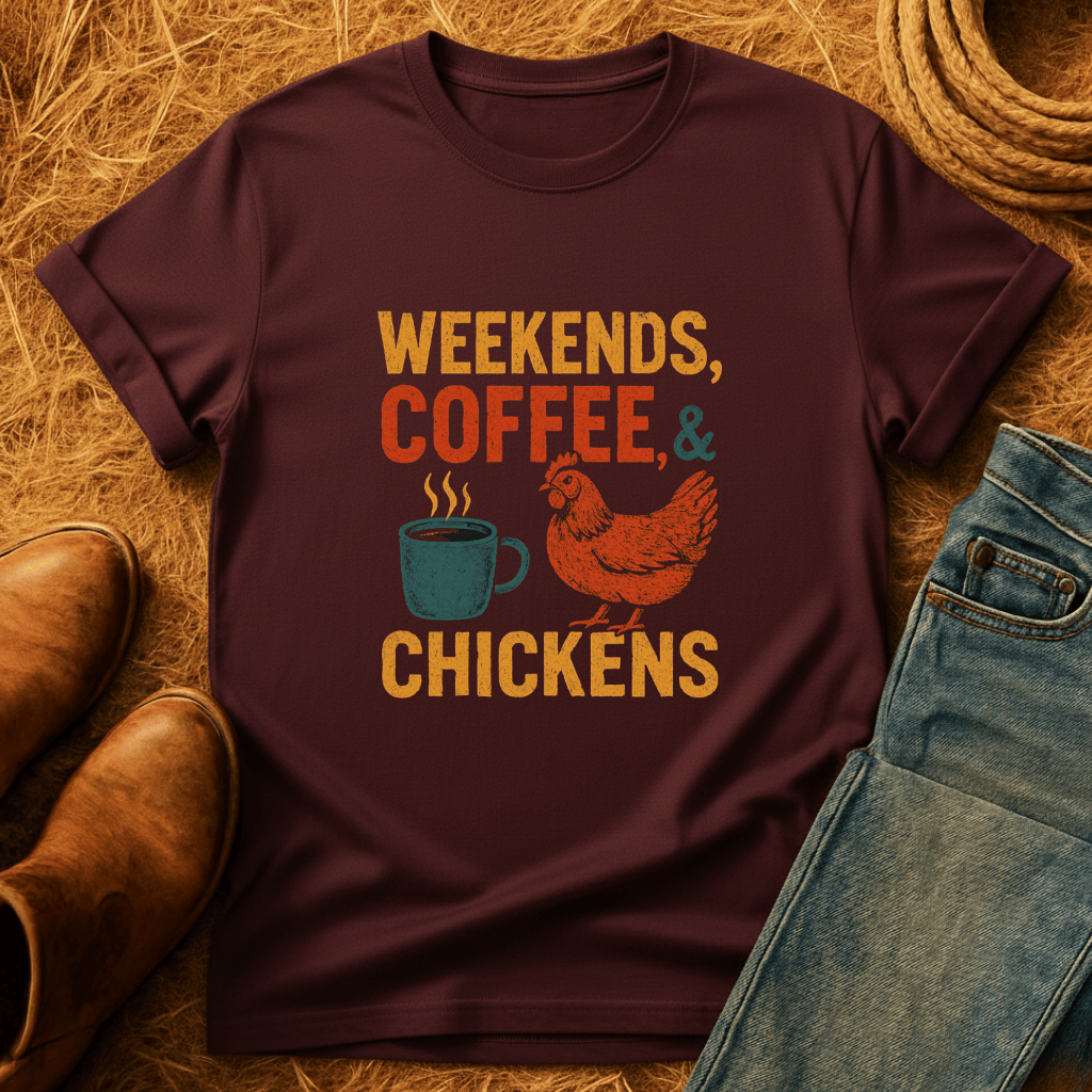 Weekends, Coffee & Chickens T-Shirt