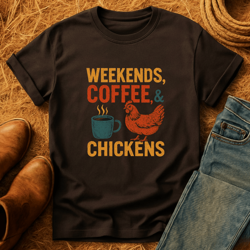 Weekends, Coffee & Chickens T-Shirt