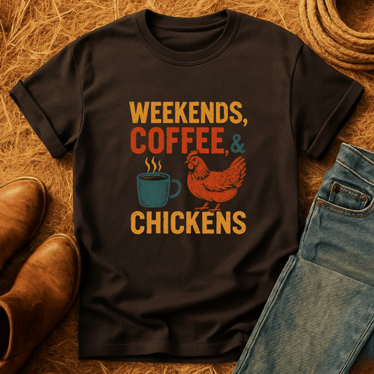 Weekends, Coffee & Chickens T-Shirt