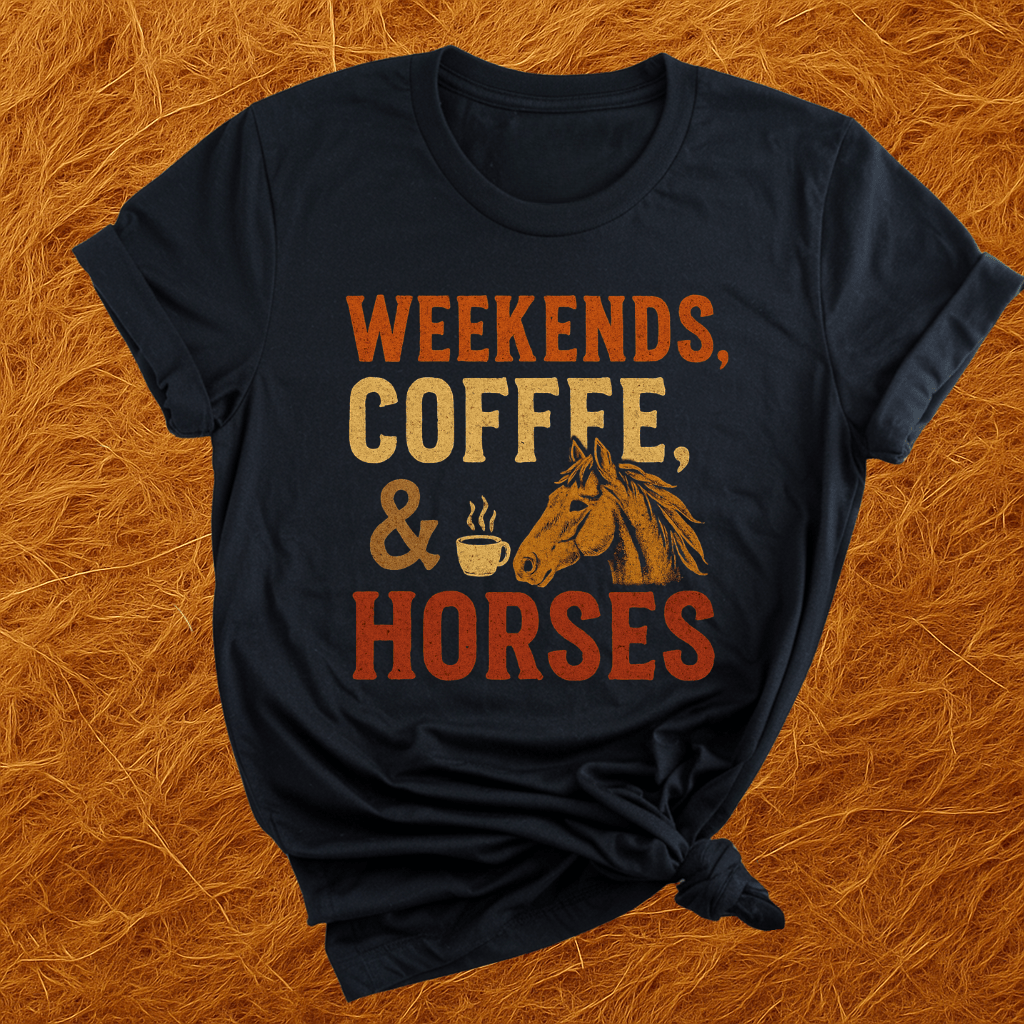 Weekends, Coffee & Horses T-Shirt