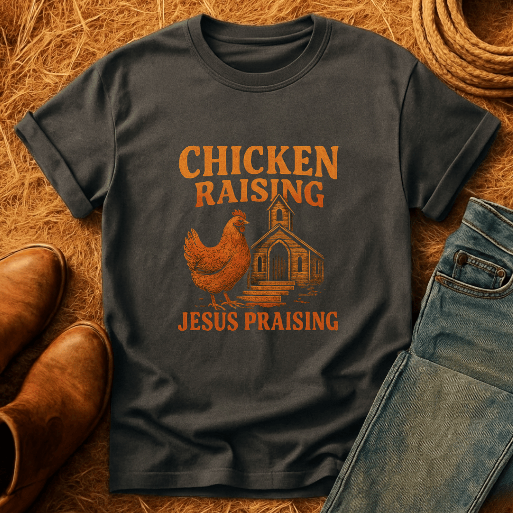 Chicken Raising Jesus Praising T-Shirt