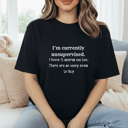 Unsupervised With Cows T-Shirt